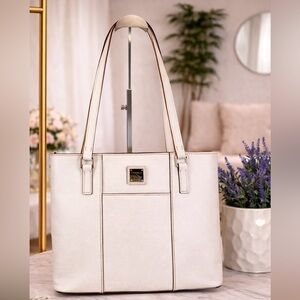 Dooney & Bourke Lexington Elegant White Tote Shoulder Bag